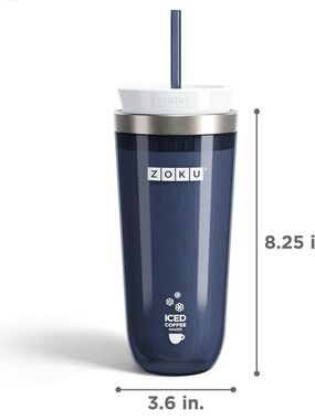 Zoku Instant Iced Coffee Maker, Reusable Beverage Chiller Cools Hot Beverage